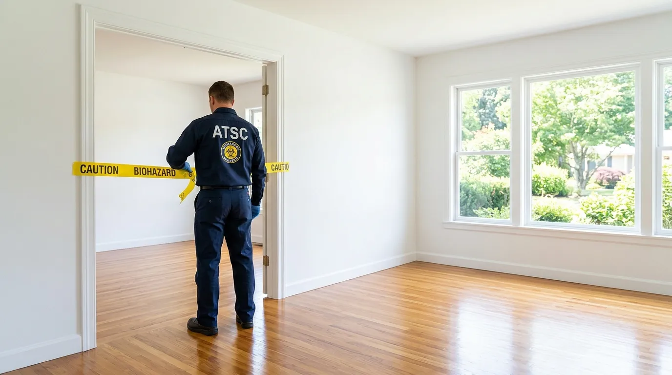 Certified biohazard cleanup crew performing Decomposition Cleanup in Flagstaff